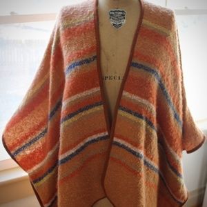 soft orange open sweater